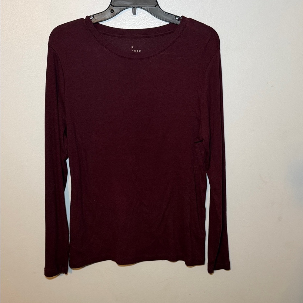 a new day Rich Burgundy Long Sleeve Top